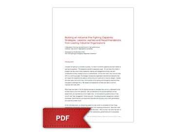 Building an Industrial Fire Fighting Capability